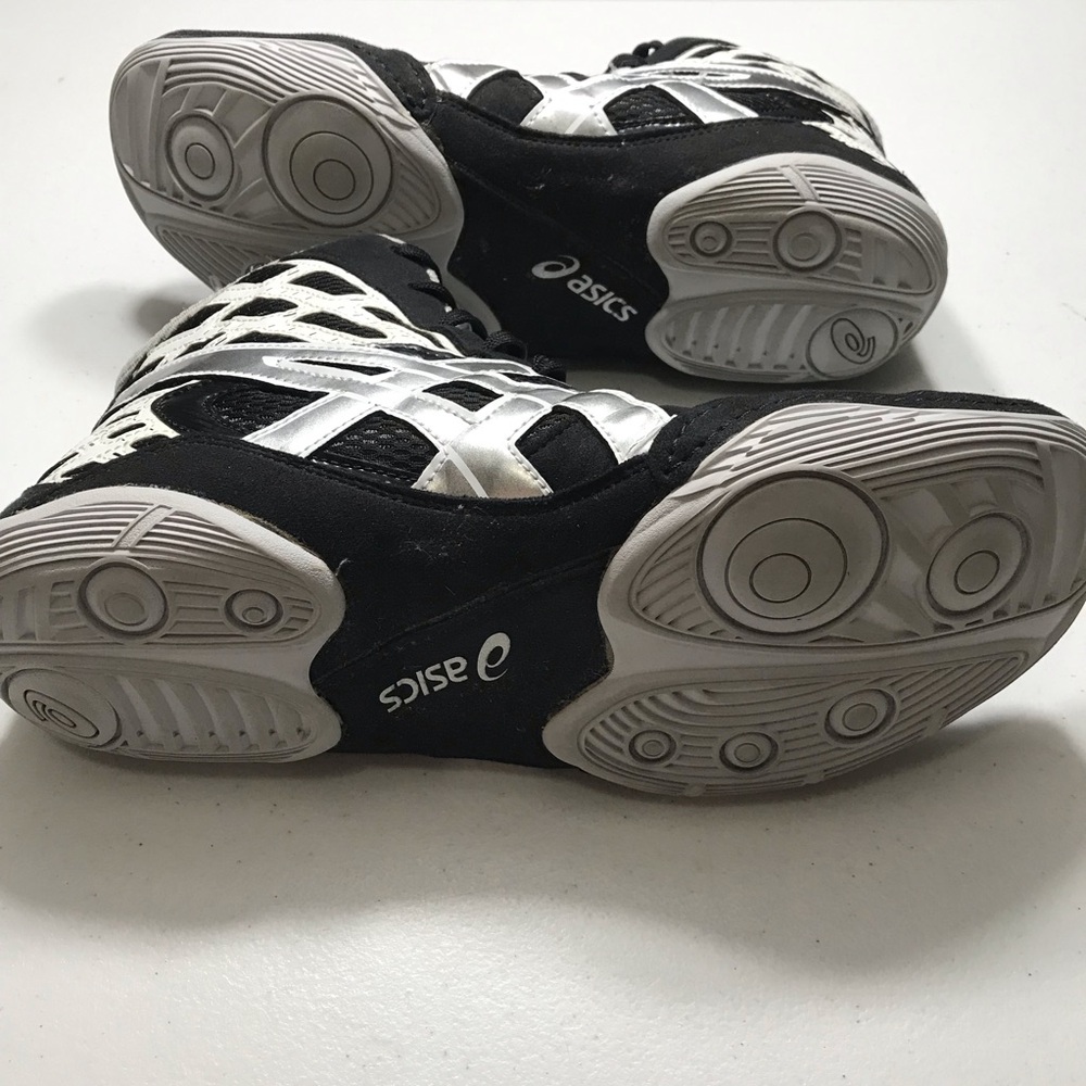 Asics Black and White Men's Athletic Wrestling Sneakers Size 10.5 SB- - Picture 10 of 10